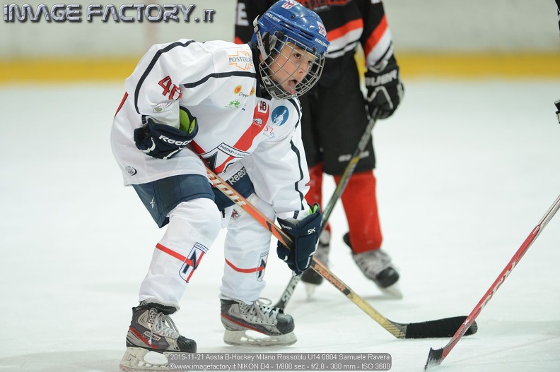 2015-11-21 Aosta B-Hockey Milano Rossoblu U14 0804 Samuele Ravera.jpg